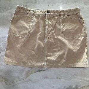 Old Navy Corduroy Mini Skirt in Beige